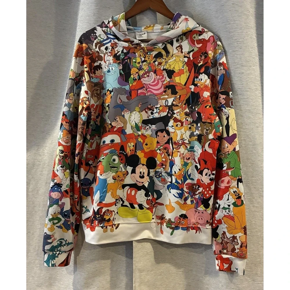 Zootop Bear Disney Characters All Over Print Hoodie‎ Size XXL
